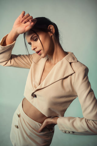 Bella Crop Blazer Top